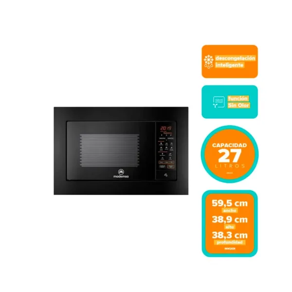 Microondas Empotrable Mademsa 27 Litros MM2EN - Imagen 2
