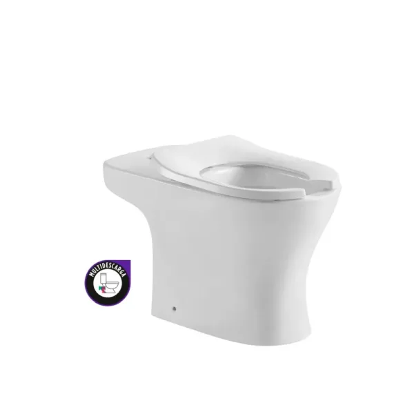Wc Institucional Multidescarga Piso O Muro Con Fluxómetro Blanco - Imagen 2