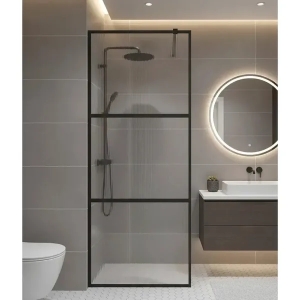 Mampara Fija Vidrio Templado 80x200 Cms 3 Paños - Imagen 2