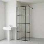 Mampara Fija Vidrio Templado Cuadros 80x200 Cm - Imagen 2