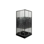 Shower Door Con Receptaculo 80x80x191 Cms Black