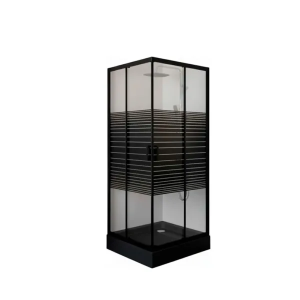 Shower Door Con Receptaculo 90x90x191 Cms Black - Imagen 3