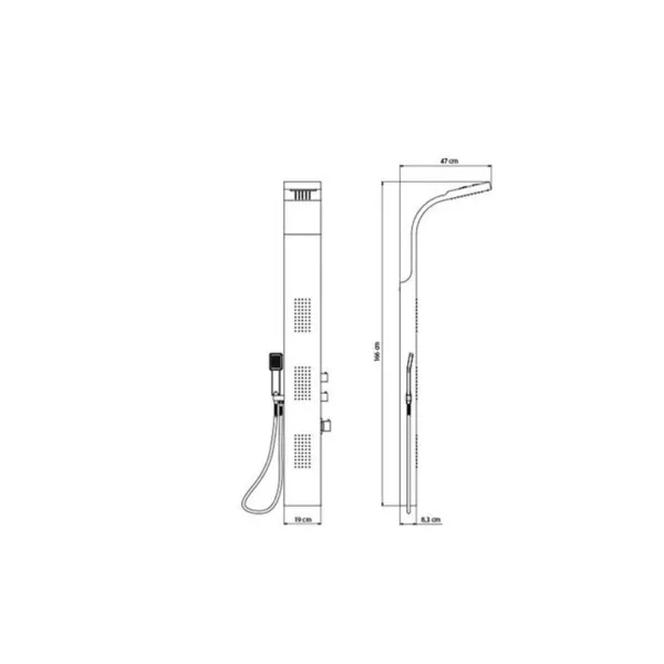 Columna ducha 3 Jets función termostática - Imagen 2