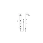 Columna ducha 3 Jets plateado - Imagen 2