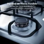 Encimera a Gas 4 Platos Electrolux Experience Multi Llama y Parrilla de Hierro Fundido KE4XC Inox - Imagen 2