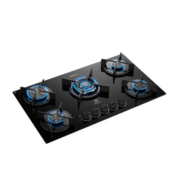 Encimera a Gas 5 Platos Electrolux Experience Tecnología de Cocción Precisa KE5GC Negra - Imagen 2