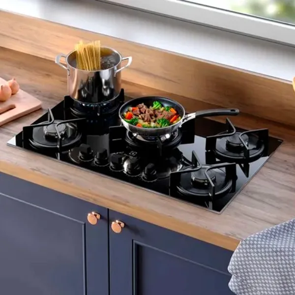 Encimera a Gas 5 Platos Electrolux Experience Tecnología de Cocción Precisa KE5GC Negra - Imagen 5
