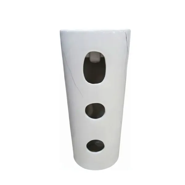 Lavamanos Con Pedestal Integrado Cono Blanco Marmol 39 Cms - Imagen 2