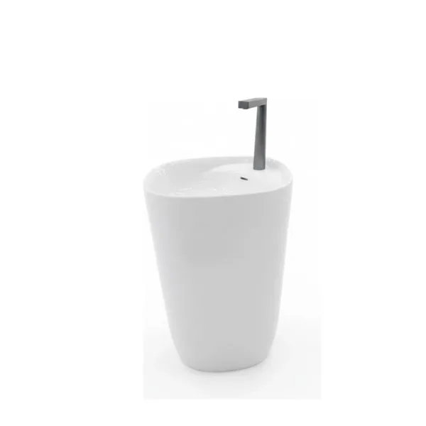 Lavamanos Con Pedestal Integrado Minimalista 51x45x89 cm - Imagen 3
