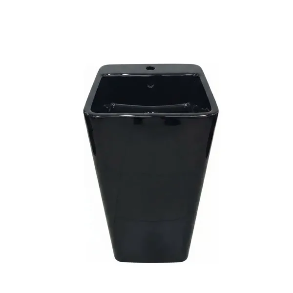 Lavamanos Con Pedestal Integrado Negro 40x40cms - Imagen 3