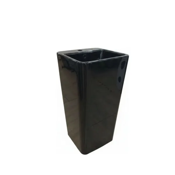 Lavamanos Con Pedestal Integrado Negro 40x40cms - Imagen 4