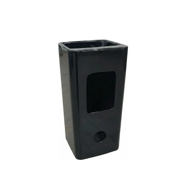 Lavamanos Con Pedestal Integrado Negro 40x40cms - Imagen 5