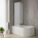 Mampara Tina Vidrio Templado Batiente 90x140 Cms