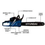 Motosierra 20 Pulgadas 52cc Hyundai - Imagen 5