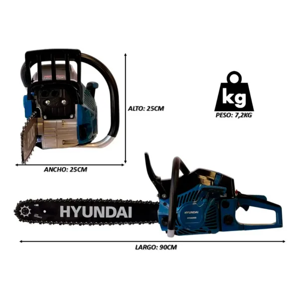 Motosierra 20 Pulgadas 52cc Hyundai - Imagen 6