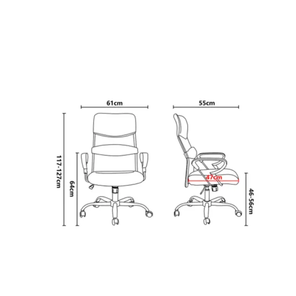 SILLA EJECUTIVA OFICINA RESPALDO ALTO - Imagen 2