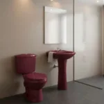 Sala De Baño 4 Piezas Cereza Wc 30 Cms Y Lavamanos - Imagen 2