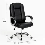 Sillón de Oficina Ejecutiva Magnus Cuero Sintético - Negro - Imagen 4