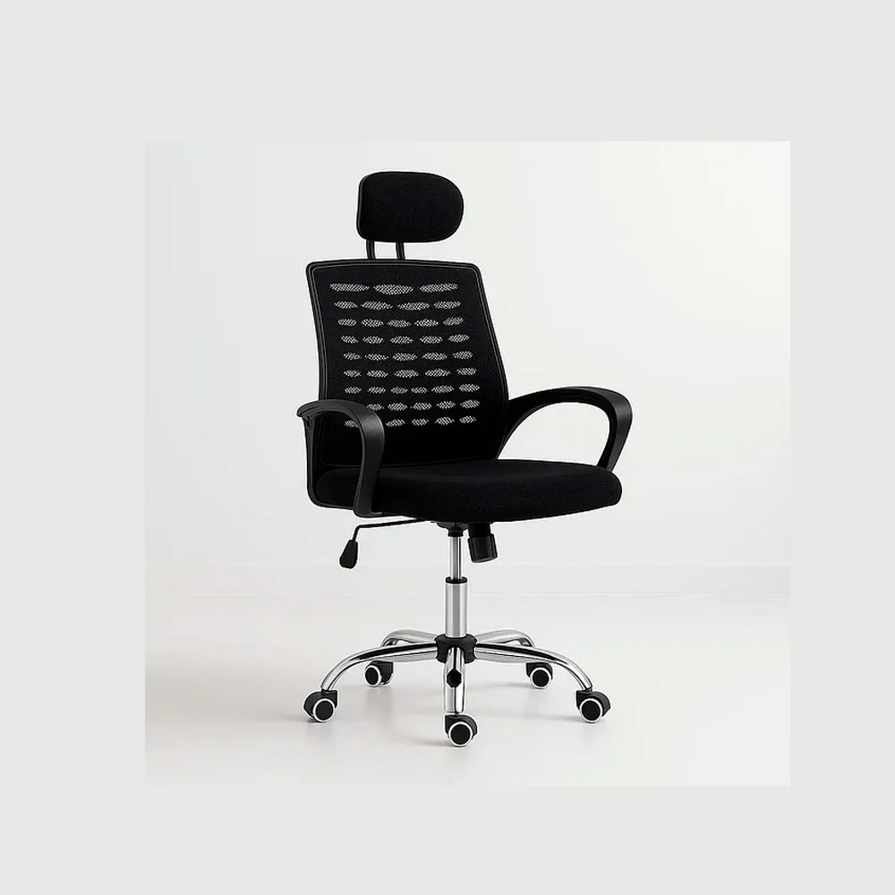 Silla-oficina-simply-mesh-negra-con-apoyabrazos-y-cabeza-1 Silla oficina simply mesh negra con apoyabrazos y cabeza - Imagen 1