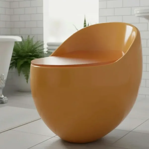 Wc One Piece Pouf Descarga 30 Cms Naranjo - Imagen 5