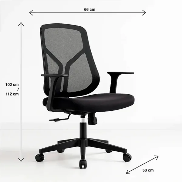 Silla de Oficina Ergonómica Nova Mesh - Negra - Imagen 4