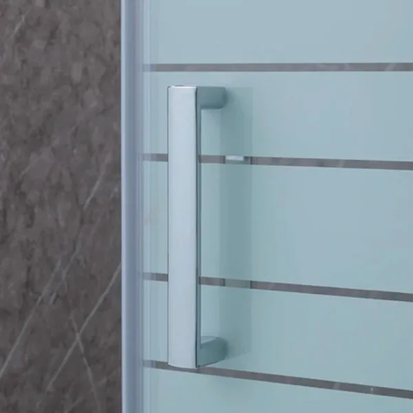 MAMPARA AJUSTABLE 120-140 X 185 CMS TRANSLUCIDO Y FRANJAS BLANCAS - Imagen 6