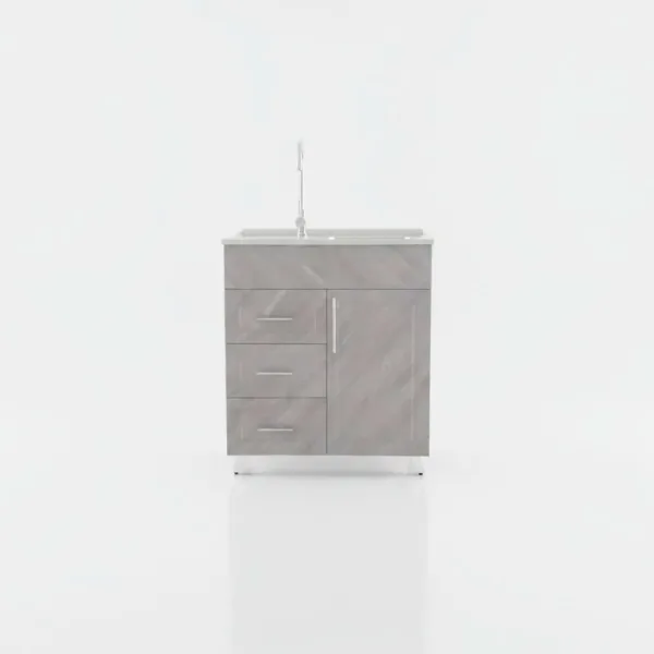 Kit Mueble Lavaplatos Vetas +grifería 80x50 Secado Izquierdo - Imagen 2