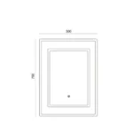 Espejo LED Rectangular 70x50 cm - Imagen 2
