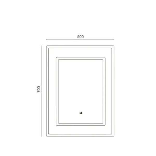 Espejo LED Rectangular 70x50 cm - Imagen 2