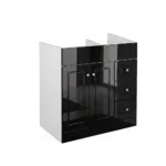 Mueble Base Vanitorio Negro Para Cubierta De 80x47cm