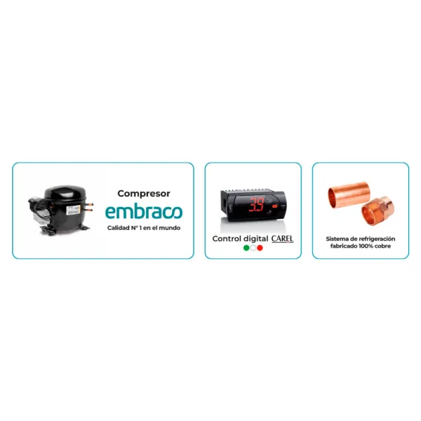 Congelador A.I. 1 puerta de vidrio 500 lt - Imagen 3