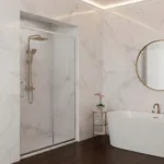 Mampara Ajustable 150-160 X 190 Cms Transparente-cromo - Imagen 4