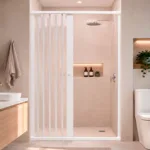 MAMPARA DE DUCHA 115-130X185 CMS EN PVC TIPO FLEXBOX BLANCO - Imagen 4