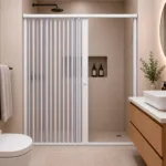 MAMPARA DE DUCHA 130-145X185 CMS EN PVC TIPO FLEXBOX BLANCO - Imagen 4