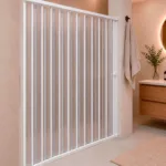 MAMPARA DE DUCHA 145-160X185 CMS EN PVC TIPO FLEXBOX BLANCO - Imagen 5