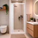 MAMPARA DE DUCHA 80-115X185 CMS EN PVC TIPO FLEXBOX BLANCO - Imagen 4