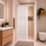 MAMPARA DE DUCHA 80-115X185 CMS EN PVC TIPO FLEXBOX BLANCO - Imagen 5