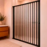 MAMPARA DE DUCHA 145-160X185 CMS EN PVC TIPO FLEXBOX NEGRO - Imagen 3