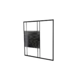 MAMPARA NEGRA CON FRANJAS 160-180X185 CMS - Imagen 6