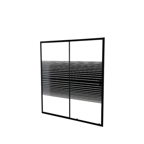 MAMPARA NEGRA CON FRANJAS 160-180X185 CMS - Imagen 7