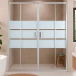 MAMPARA AJUSTABLE 160-180 CMS LIENZO BLANCO