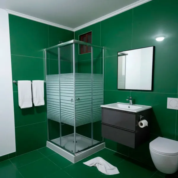 Mampara Shower Door En L 90x90x192 Vidrio Franjas Blancas - Imagen 3
