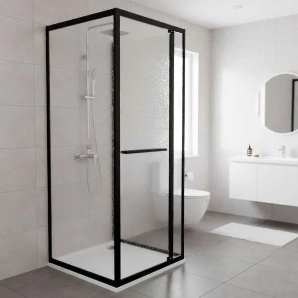 Mampara Shower Door Puerta Abatible Hacia Interior 80x80cms - Imagen 2