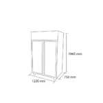 Refrigerador A.I. 2 puertas de vidrio 1000 lt - Imagen 2