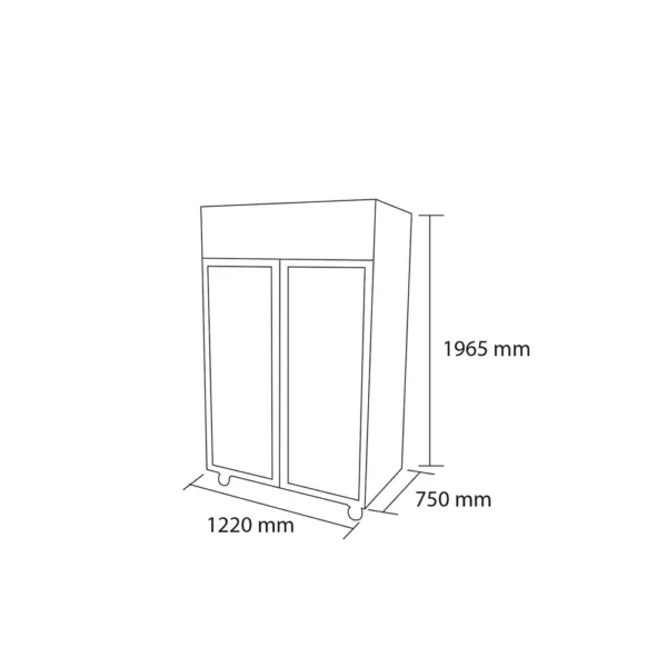 Refrigerador A.I. 2 puertas de vidrio 1000 lt - Imagen 2