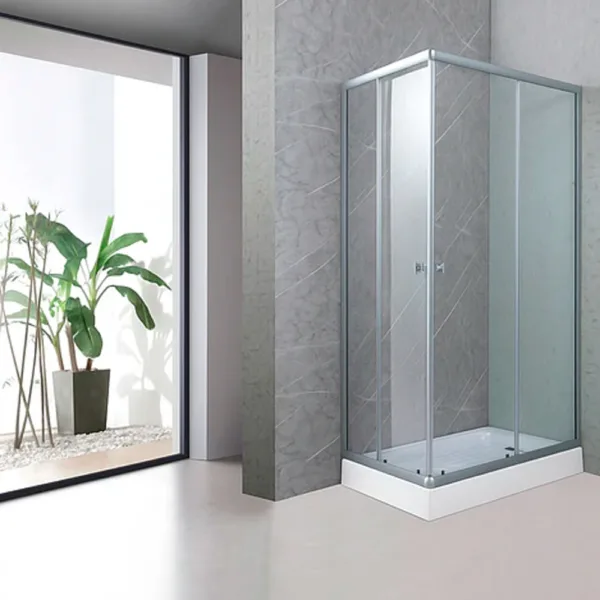Shower Door Vidrios Transparentes 100x80 cms - Imagen 2