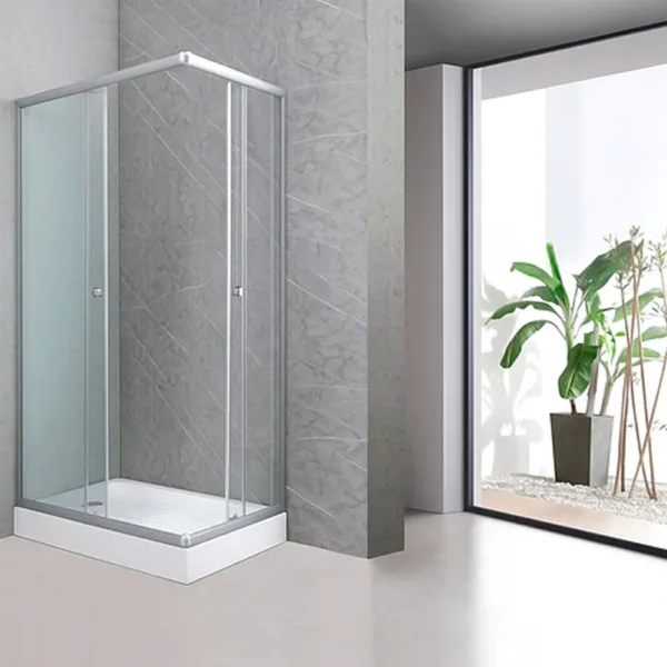 Shower Door Vidrios Transparentes 100x80 cms - Imagen 3