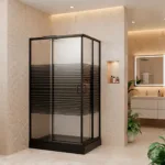 SHOWER DOOR NEGRO 110X70 CMS