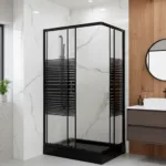 SHOWER DOOR NEGRO 110X70 CMS - Imagen 2