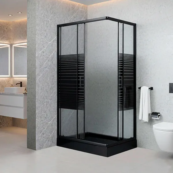 SHOWER DOOR NEGRO 110X70 CMS - Imagen 4